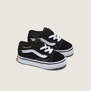Vans Kids Classic Black and White Sneakers
